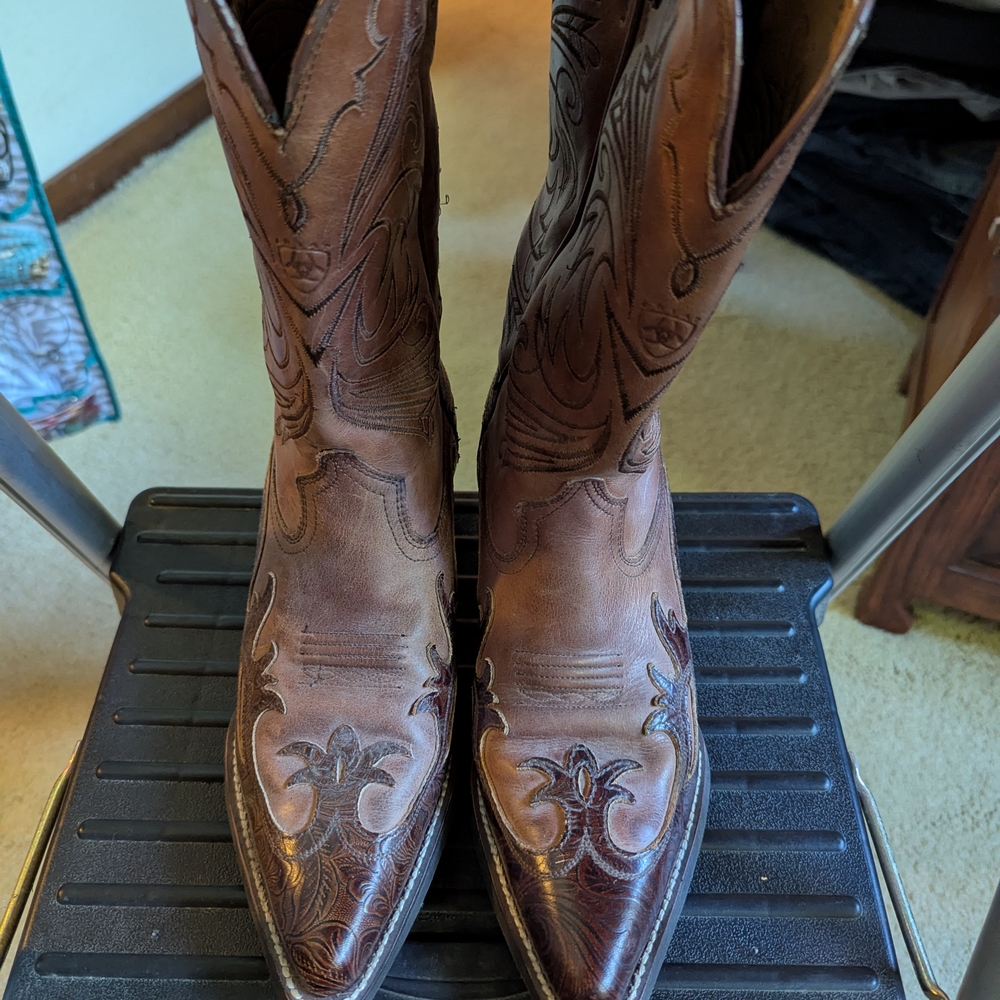 Brown Leather Cowboy Boots